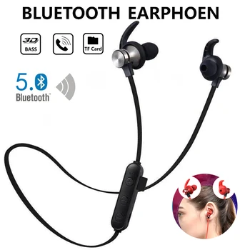 Sporta Bluetooth Austiņas Bezvadu Austiņas Stereo Bluetooth 5.0 Austiņas Atbalsta TF Kartes MP3, ar Mic, lai visiem viedtālruņu