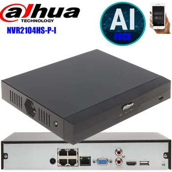 Sākotnējā Dahua NVR2104HS-P-I 4CH ar 4 Poe portiem atbalsta 12 mp izšķirtspēja Izšķirtspēja 4K WizSense AI VRR Ieraksti DH-NVR2104HS-P-4KS2