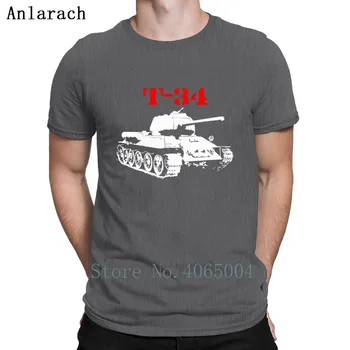 T34 Padomju Russin Ii Pasaules Kara Tanki Videi Draudzīgu T Krekls Uzdrukāts Plus Izmērs 3xl Pavasara Jaunu Modes burts, Burts Kokvilnas Krekls