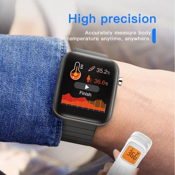 T68 smart watch cilvēka ķermeņa sensoru, Temperatūras Pasākums sirdsdarbība, Asins Spiediena Monitoringa Smart Aproce Sporta Fitnesa Pulksteņi