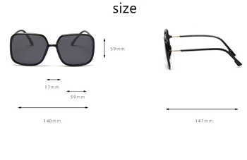 TR90 Liels Rāmis Laukumā Saulesbrilles Sieviešu Polarizētās Retro UV Aizsardzību, Saules Brilles