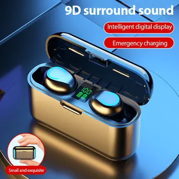 TWS Bezvadu Earbuds Touch Bluetooth Austiņas F9-13B F9-13 9D Trokšņa Samazināšanas Sporta Austiņu Telpiskās Skaņas Stereo Austiņas