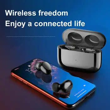 TWS Bluetooth Austiņas Bezvadu Headphon 500mAh Uzlādes Lodziņā Sporta Ūdensizturīgs HD Brīvroku Earbuds Austiņas Ar Microphon