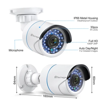 Techage 1080P 8CH VRR Komplekts POE Āra Ūdensizturīgs Drošības Kameru Sistēmas 2MP Audio IP Kameras IS-Cut CCTV Video Novērošanas Komplekts