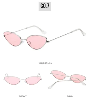 Tesia Jaunā Sieviešu Saulesbrilles Cat Eye Mazo Metāla Rāmis, Elegants, Krāsains UV400 Unisex Briļļu Gafas De Sol Mujer 360