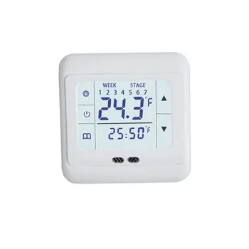 Thermoregulator Touch Screen Apkures Termostats, lai Siltas Grīdas Elektriskās Apkures Sistēmas Temperatūras Kontrolieris Ar Kazlēnu Bloķēšana