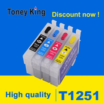 Toney Karalis T1251 Uzpildāmas Tintes Kārtridžs Epson Stylus NX125 NX127 NX130 NX230 NX420 NX530 NX625 Darbaspēka 320 323 Printeri