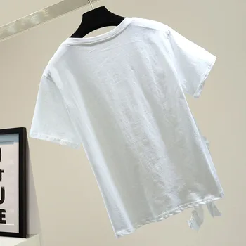 Trīsdimensiju Ziedu T-krekls Sieviešu 2020. Gada Vasaras Japāņu Zaudēt Melnā Tēja Modes Personības Izšūšanas Sēne Sievietēm, Topi