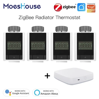 Tuya ZigBee 3.0 Smart termostatiskajiem Vārstu Mājas Termostatu, Sildītāju TRV 2MQTT Setup ar Alexa, Google home Smart Dzīve