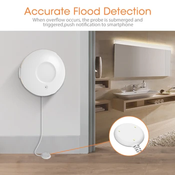 Tuya ZigBee Smart Home Alexa, Google Home Ūdens Noplūdes Sensors Bezvadu Plūdi Detektors, Ūdens Noplūdes Detektors Brīdinājumu Ūdens Līmenis