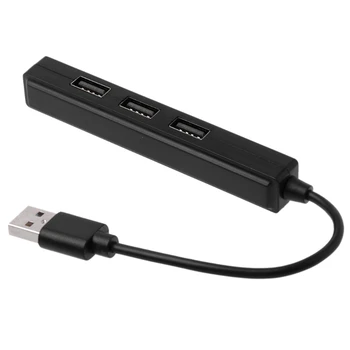 USB 2.0 3 Porti Hub Ar 3,5 mm Skaņas Kartes Audio Izeja PC Klēpjdators Windows R9UB