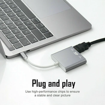 USB 3.1 Tips-C Dual 4K HD HDMI Adapteris USB-C Converter Atbalsta Dual-Screen Displeju MacBook Samsung Dex Galaxy S10/S9
