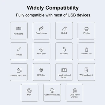USB C HUB 3.0 C Tipa 3.1 4 Portu Sadalītājs Daudzu OTG Adapteri Lenovo Xiaomi Macbook Pro 13 15 Gaisa Pro PC Datoru Piederumi