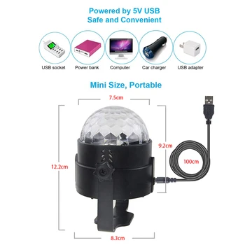 USB DC5V, ir pults krāsains ietekmi led lampas mūzikas vadības brīvdienu puse nakts gaismas dj diskotēka ktv Ziemassvētku gaismas, skatuves ligting