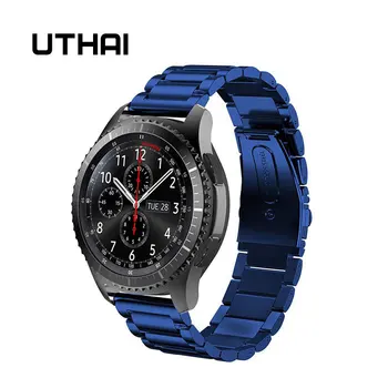 UTHAI S07 Tērps Samsung rīku S2/S3 20mm 22mm Nerūsējošā tērauda watchband Elegantu Vienkāršību