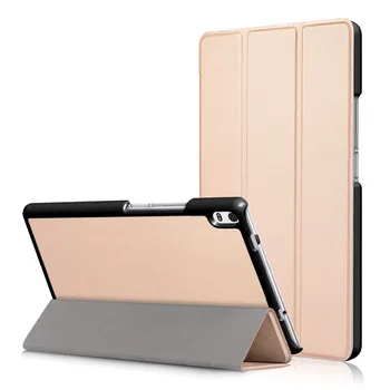 Ultra Slim 3-Mape Folio Stand PU Leather Ādas Magnētisko Smart Shell uz Lietu Lenovo CILNES 4 8 Plus TB-8704N TB-8704F Planšetdatoru
