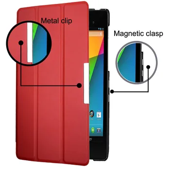 Ultra Slim pu ādas Lietā par Google Nexus 7 2 FHD ar Auto Miega Flip folio Vāks Asus Nexus 7 2013. gada modelis magnēts stāvēt