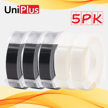 UniPlus 5PK Black Skaidrs, Etiķetes, Lentes 9mm Saderīgu Dymo 3D ar Spiešanu etiķešu Printeri Plastmasas Uzlīmes par Dymo Organizators Xpress 1540