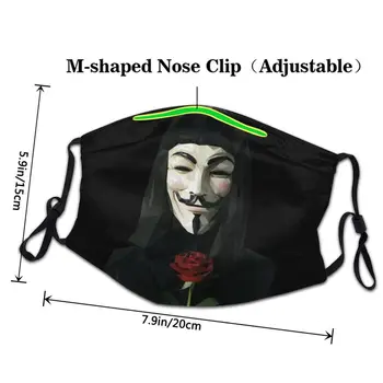 V For Vendetta Anonīms Sejas Maska Vīriešiem Anti Dūmaka Putekļu Guy Fawkes Masku Aizsardzības Vāciņu Respiratoru, Elpojošs Muti Purns