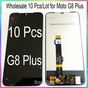 Vairumtirdzniecības 10 Gab./lote Moto G8 Plus 6.3 collu LCD Ekrāns ar Touch Digitizer Montāža