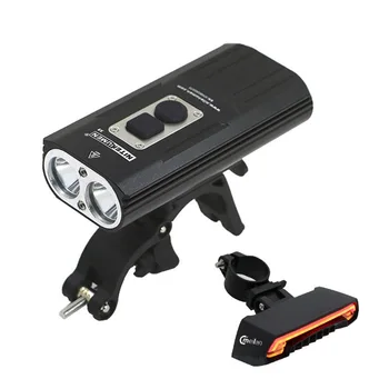 Velosipēda Gaisma Priekšējo Lukturīti XM-L2 lāpu Augstu Jaudu ar Velosipēdu LED & USB Papildināt meilan X5 Bezvadu Velosipēda Aizmugurējās gaismas lāzera gaismas