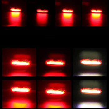 Velosipēdu LED Taillight Drošības Brīdinājuma Gaismas Multi-modle Nakts Kalnu Velosipēds Aizmugures Gaisma, Astes Gaismas Lampa Super Spilgti