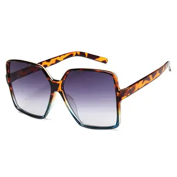Vintage Lielizmēra Kvadrātveida Saulesbrilles Sieviešu Luksusa Pavisam Lielo Rāmi, Saules Brilles Sieviešu Toņos Melns Leopards Gafas De Sol Mujer UV400