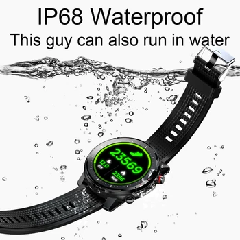 Vwar Lukturīti Smart Skatīties Vīrieši EKG PPG Sirdsdarbības Ātrums, asinsspiediens ar skārienekrānu IP68 Ūdensnecaurlaidīga Vairākas Sporta Smartwatch