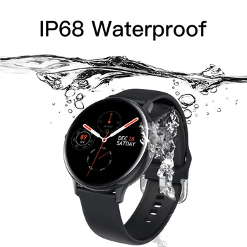 Vwar S20 Smart Skatīties Vīrieši Sievietes IP68 Ūdensnecaurlaidīga ar skārienekrānu Smartwatch EKG Sirds ritma asinsspiediens Android, IOS Tālruni