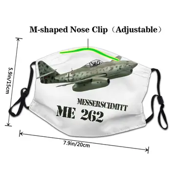 Vērmahta Messerschmitt ME 262 kas Nav Vienreizējās lietošanas Sejas Maska Anti Dūmaka Anti nepievelk putekļus Maska Aizsardzības Vāciņu Respiratoru Muti Purns