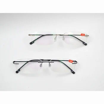 Vīriešu Tīra Titāna bez apmales Brilles Sievietēm Tuvredzība, Optiskās Brilles Ultravieglajiem tuvredzīgs shorted redzēts Briļļu -1.0, lai -6.0 L3