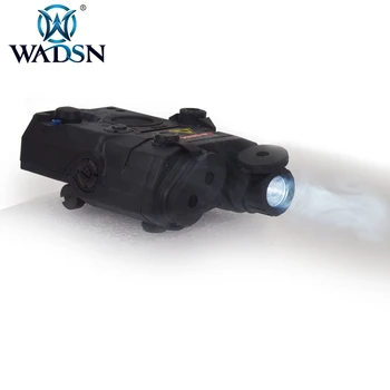WADSN PEQ-15 LA5 White LED Taktiskās Zibspuldze+Sarkano Punktu Lāzera+IS Lēcas Medību Šautene Airsoft Akumulatora Kaste WEX276 Ieroci Gaismas