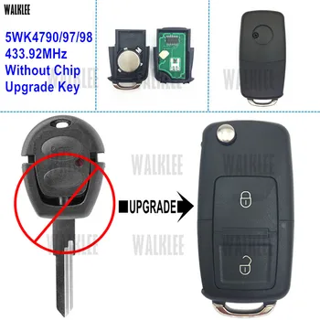 WALKLEE Uzlabot Flip Tālvadības Atslēgu Tērps SEAT Arosa/Alhambra/Ibiza/Cordoba 5WK4 790/97/98 433.92 MHz Nē Mikroshēmu HU49 Asmens
