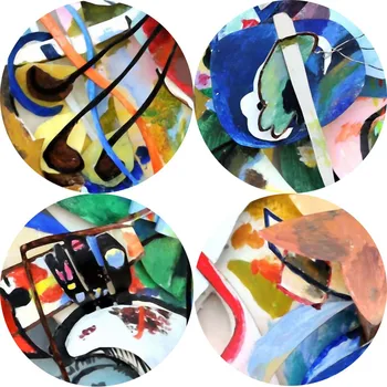 Wassily Kandinskis Abstraktā Audekls Mākslas Gleznas, Plakāti un Izdrukas, Slavenu Mākslas darbu Reprodukcijas, Sienas, Attēlus, Mājas Apdare