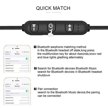 XT11 Magnētisko Bezvadu bluetooth Austiņas mūzikas Ūdensizturīgs austiņas Tālruņa Neckband sporta Earbuds, Austiņas ar Mikrofonu Priekš iPhone Xiaomi