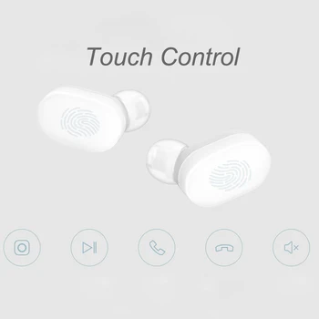 Xiaom MIjia TWS AirDots bluetooth Austiņas Jaunatnes Versija stereo bass BT 5.0 Austiņas Ar Mic Handsfree Earbuds AI Kontrole