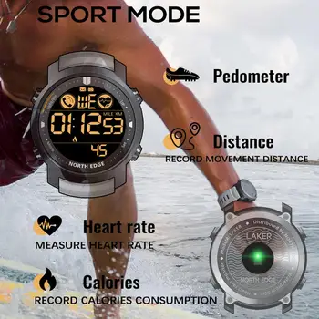ZIEMEĻU MALU LAKER Sporta Smart Skatīties Vīrieši Sievietes Sirds ritma Miega Uzraudzības Fitnesa Tracker Ūdensizturīgs Smart Pulksteņi Pulkstenis
