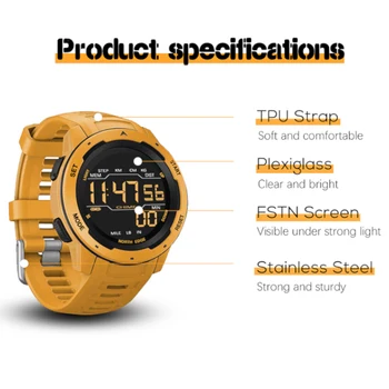 ZIEMEĻU MALU Smart Watch Cilvēks Digitālo Vīriešu Sporta Pulksteņi 2020. Gadam Duālā Laika Ūdensizturīgs 50M Pedometrs Modinātājs Militāro Smartwatch