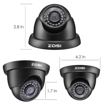 ZOSI 2gab/daudz 2MP 1080P TVI Videonovērošanas Kupola Kamera HD Ūdensizturīgs Mājas CCTV Drošības Kameru Sistēmas DVR Komplekts