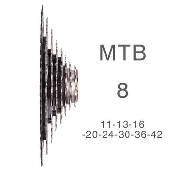 ZTTO Velosipēdu 8 Ātrumu 11-42T Kasetes Kalnu Velosipēds 8speed Tērauda 8s MTB 8v Brīvrumbas Velosipēdu Daļas M410 M360 M310