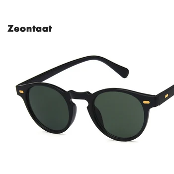 Zeontaat Vīriešu Modes 2019 Ovāls Mazo Saulesbrilles Skaidrs, Klasiskās UV400, Saules Brilles Tendences Caurspīdīgu Toņu Sievietēm