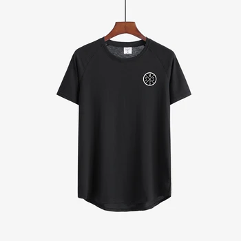 Zīmola Apģērbi Apaļu Kakla T-krekls ar Īsām Piedurknēm Krekls Slim Fit Kultūrisms un Fitness Tee Kreklu Muskuļu Vīriešu Īss Krekls