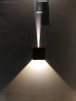 Āra Lampas 10W Led Sienas Apgaismojuma Āra Ip65 Melns Dekoratīvais Apgaismojums Veranda Dārza Mājas LED Spuldzes Mūsdienu Alumīnija Cepšanas